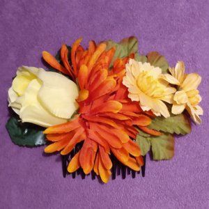 🌹Handmade🌹 Pin Up - Flower Hair Comb-20